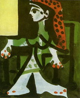 Pablo Picasso. Portrait of Jacqueline IV profile