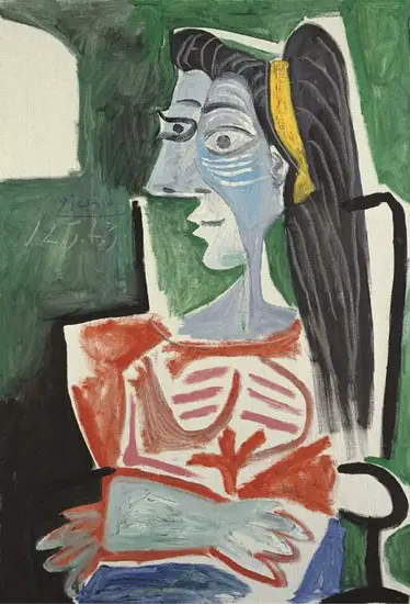 Pablo Picasso. Woman in a chair, arms crossed (Bust), 1963