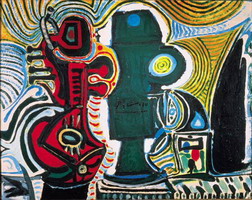 Pablo Picasso. Mandolin, jug and glass III