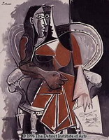 Pablo Picasso. Woman sitting in a chair III