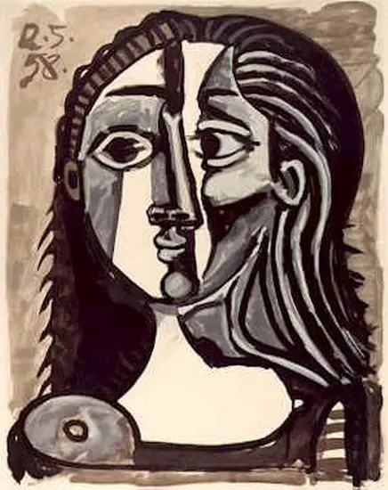 Pablo Picasso. Head of a Woman, 1958