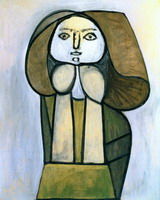 Pablo Picasso. Woman in green dress