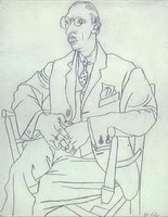 Pablo Picasso. Portrait of Igor Stravinsky, 1920