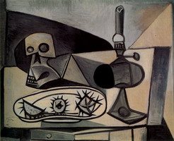Pablo Picasso. Crane, urchins and lamp on a table, 1946