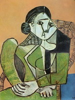Pablo Picasso. Françoise sitting in an armchair, 1953