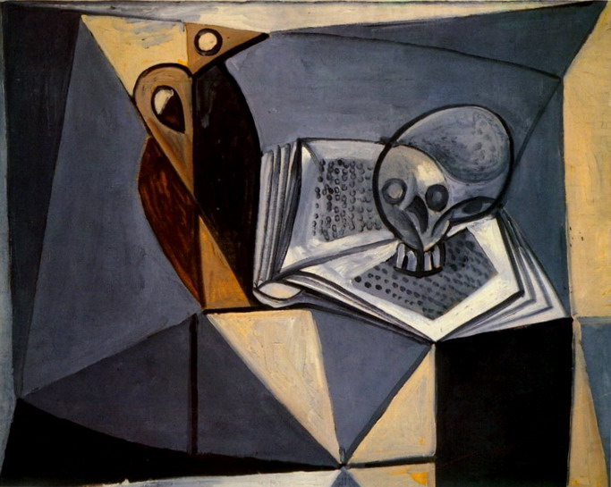 Pablo Picasso. skull and book (tete de mort and book), 1946
