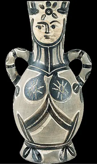 Pablo Picasso. Vase has two high handles, 1953