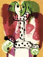 Pablo Picasso. Woman in a chair I