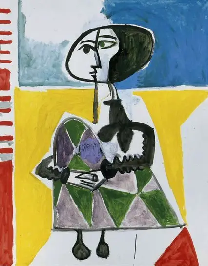 Pablo Picasso. Jacqueline squatting, 1954