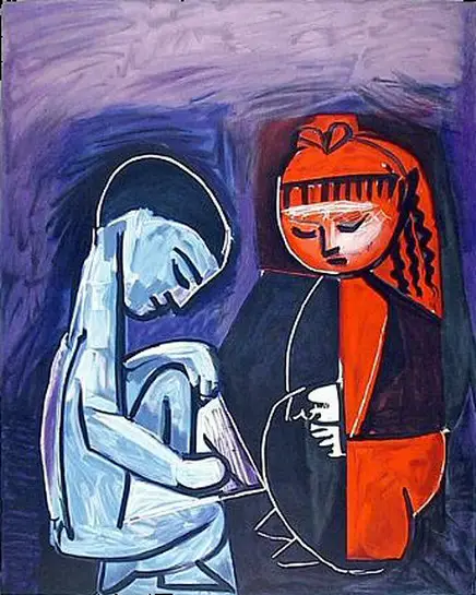 Pablo Picasso. Two children Claude and Paloma, 1952