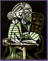 Pablo Picasso. Woman drawing (Françoise), 1951