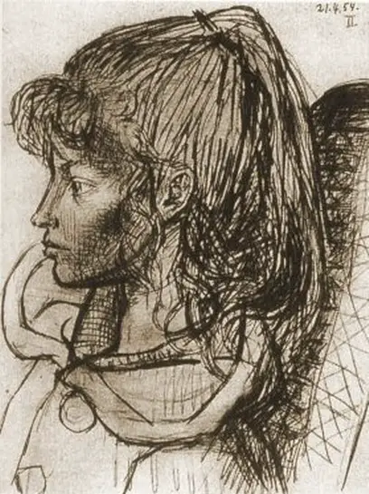 Pablo Picasso. Portrait of Sylvette David 07, 1954