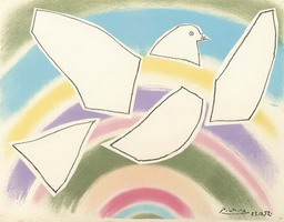 Pablo Picasso. Flying Dove (in the Arc-en-ciel)