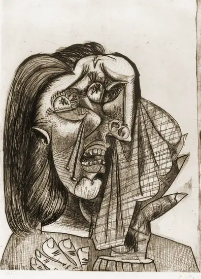 Pablo Picasso. Weeping Woman I (VI), 1937