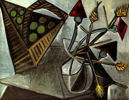 Pablo Picasso. Still life with fruit basket