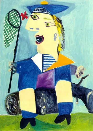 Pablo Picasso. Maya dressed in sailor, 1938