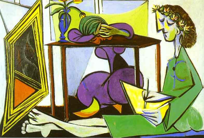 Pablo Picasso. Interior with a Girl Drawing, 1935