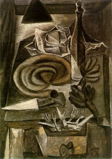 Pablo Picasso. Still Life with sausage, 1941