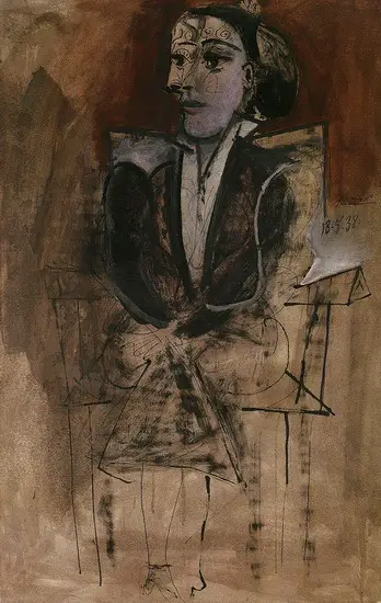Pablo Picasso. Portrait of Dora Maar sitting, 1938