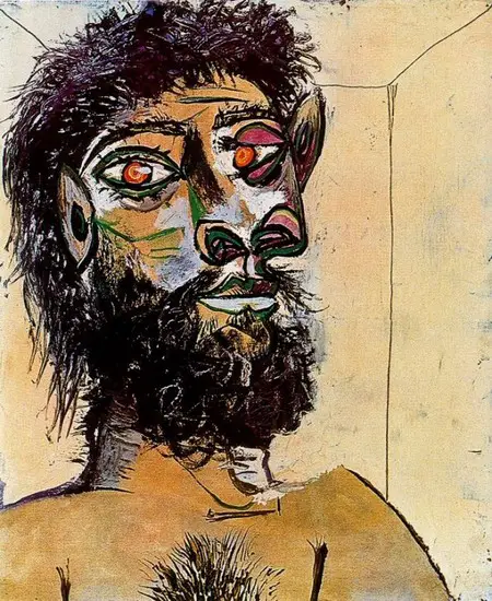 Pablo Picasso. Head of a bearded man, 1956