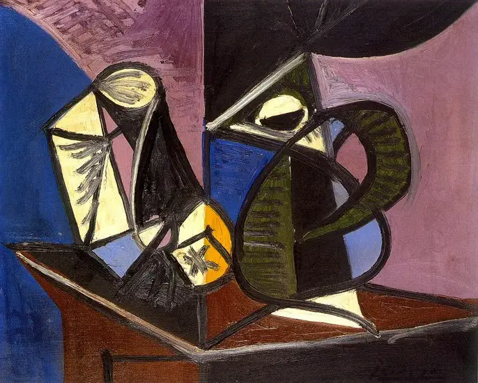 Pablo Picasso. Glass and pitcher, 1944