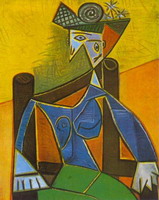 Pablo Picasso. Woman sitting in an armchair