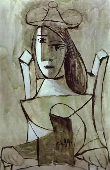 Pablo Picasso. Seated Woman with Hat, 1939