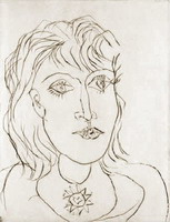 Pablo Picasso. Portrait of Dora Maar with necklace, 1937