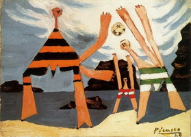Pablo Picasso. Bathers at ballon3, 1928