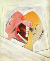 Pablo Picasso. The Kiss (Two Heads), 1931