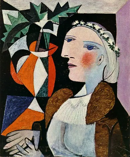 Pablo Picasso. Woman portrait with wreath, 1937