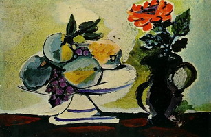 Pablo Picasso. Still Life with Fruit Dish
