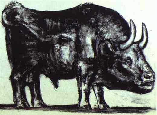 Pablo Picasso. The Bull. State II, 1945