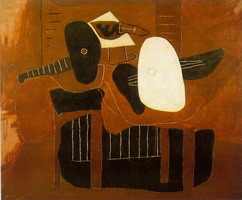 Pablo Picasso. Musical instruments on a table