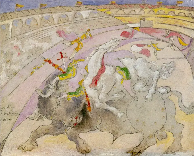 Pablo Picasso. Corrida- la mort de la femme torero, 1933