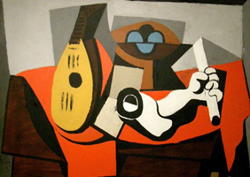 Pablo Picasso. Mandolin, fruit basket and plaster arm