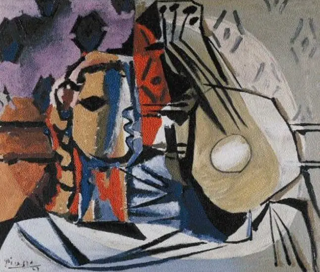 Pablo Picasso. Head and guitar, 1927