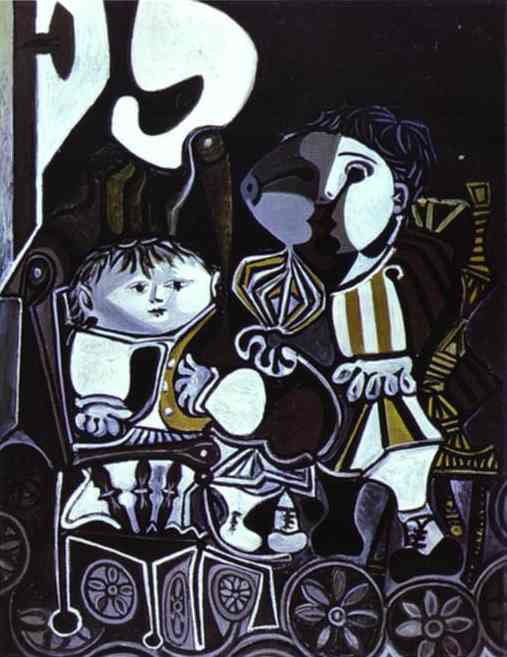 Pablo Picasso. Paloma and Claude, Children of Picasso, 1950