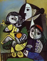 Francoise, Claude and Paloma, 1951