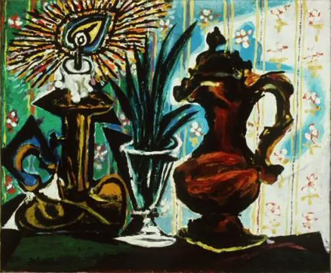 Pablo Picasso. Still life with candle, 1937
