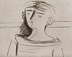 Pablo Picasso. Face female study, 1925