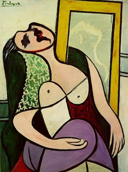 Pablo Picasso. The sleeper in the mirror (Marie-Thérèse Walter), 1932