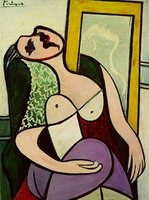 Pablo Picasso. The sleeper in the mirror (Marie-Thérèse Walter)