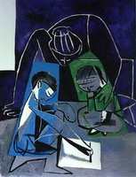 Pablo Picasso. Francoise, Claude and Paloma, 1954