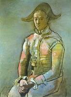 Pablo Picasso. Seated Harlequin (Jacinto Salvado)