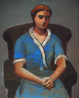 Pablo Picasso. Woman in an armchair (Olga), 1922