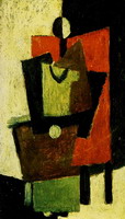 Pablo Picasso. Woman sitting in a red chair
