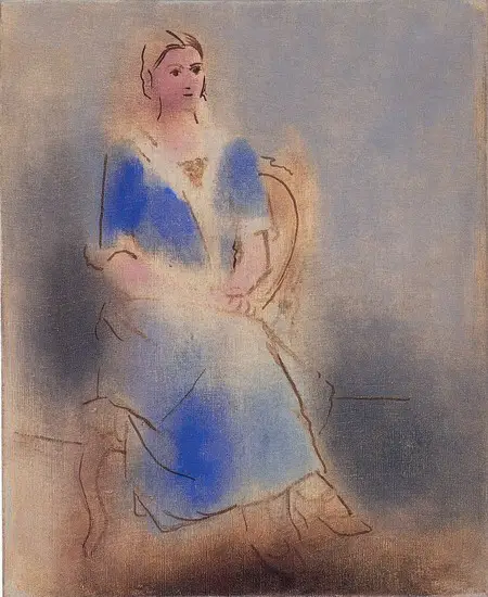 Pablo Picasso. Olga sitting, 1923