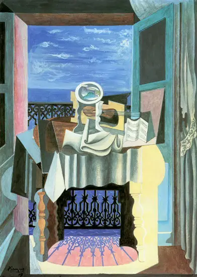 Pablo Picasso. Still life in a window in Saint-Raphael, 1919