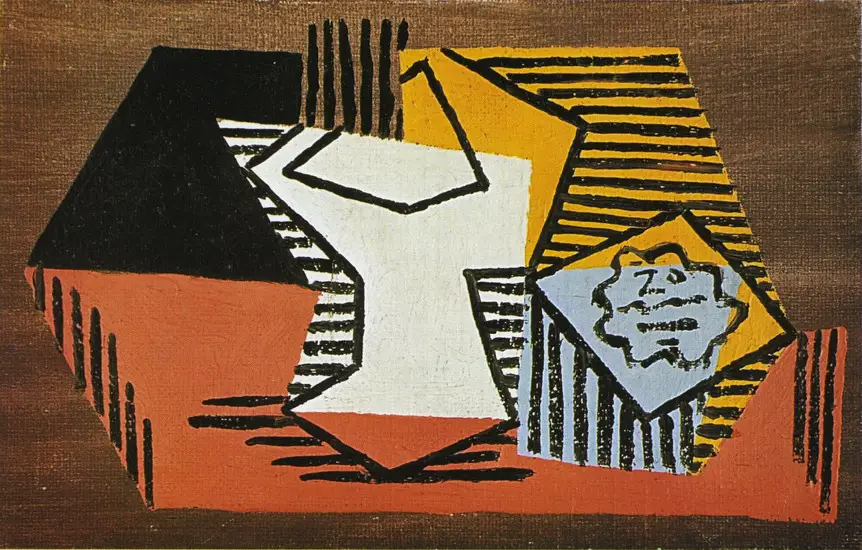 Pablo Picasso. Compotier et paquet de tabac, 1922